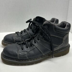 Dr Martens Docs Harrisland Boots Leather Lace Up Work Shoes Black Men's Size 11